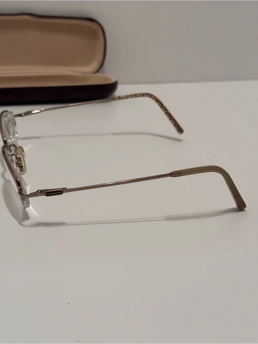 Coach Nadine (120) Taupe 52 17 135mm Oval Womens Eyeglasses Frames Brown + Case